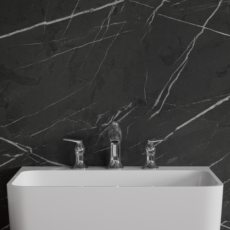 OMNIRES Bateria umywalkowa ART DECO stojąca 3-otworowa chrom połysk AD5114CR